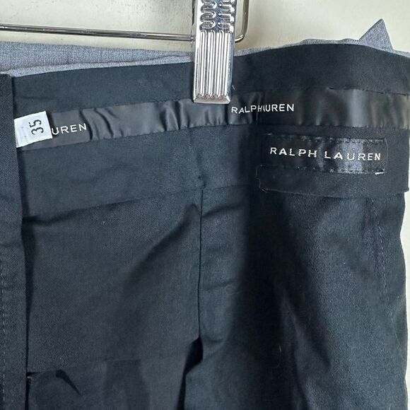 Polo Ralph Lauren Black Label Side Adjustable Grey Dress Pants 35 x 30 Read - Picture 8 of 13